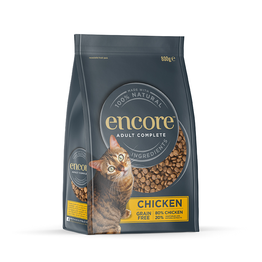 Encore Adult Dry Cat Food Chicken 800g product pack