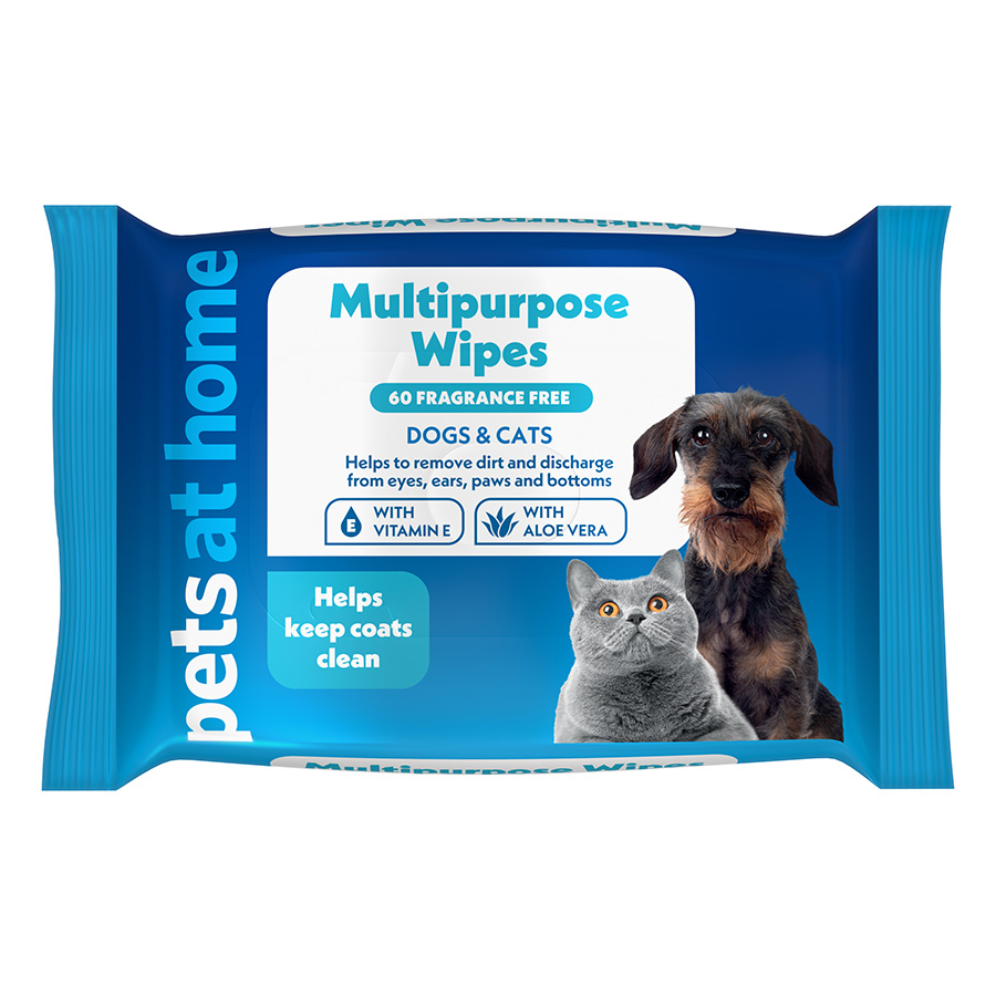 Pets at Home Multipurpose Pet Wipes 60 pack product pack